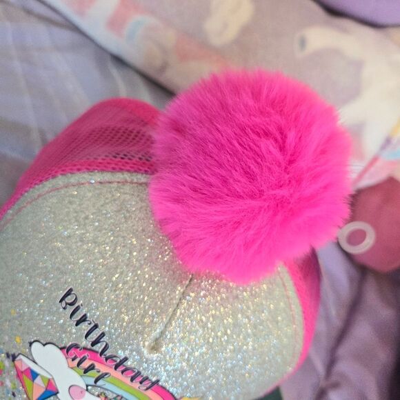 Multicolored birthday girl sparkle baseball cap - Picture 7 of 12